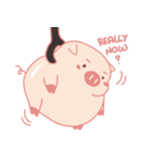 Adorable Chubby Pink Pig in Busy Tasks（個別スタンプ：36）