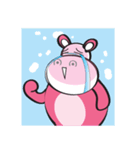 Rolled and Healty Hippo（個別スタンプ：34）