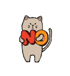手描き風のグレーのねこちゃん（個別スタンプ：4）