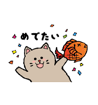 手描き風のグレーのねこちゃん（個別スタンプ：37）