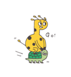 Flat head giraffe（個別スタンプ：9）