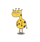 Flat head giraffe（個別スタンプ：16）