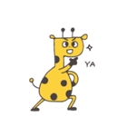 Flat head giraffe（個別スタンプ：35）