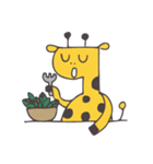 Flat head giraffe（個別スタンプ：40）