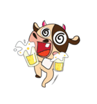 Lovely Greedily-Dairy Cow（個別スタンプ：9）