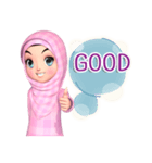 Amarena Muslim hijab girl-Eng（個別スタンプ：8）