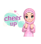 Amarena Muslim hijab girl-Eng（個別スタンプ：18）