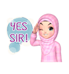 Amarena Muslim hijab girl-Eng（個別スタンプ：26）