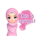 Amarena Muslim hijab girl-Eng（個別スタンプ：27）
