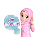 Amarena Muslim hijab girl-Eng（個別スタンプ：28）
