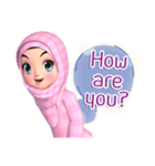 Amarena Muslim hijab girl-Eng（個別スタンプ：31）
