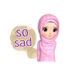 Amarena Muslim hijab girl-Eng（個別スタンプ：32）