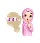 Amarena Muslim hijab girl-Eng（個別スタンプ：36）