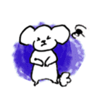 白いトイプードルのリオンくん（個別スタンプ：24）