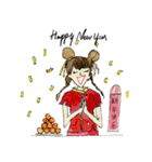 My Chopstick Girl x Happy Holidays（個別スタンプ：17）