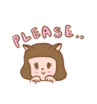 女の子と猫（個別スタンプ：10）