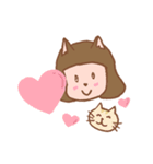 女の子と猫（個別スタンプ：12）
