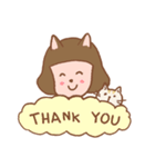 女の子と猫（個別スタンプ：13）
