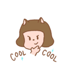 女の子と猫（個別スタンプ：19）