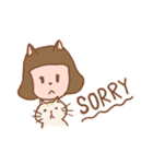 女の子と猫（個別スタンプ：23）