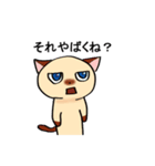 おしゃべりなシャム猫（個別スタンプ：18）
