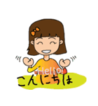 Girl sticker (Japanese Version Mix)（個別スタンプ：14）