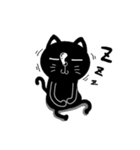 日常会話・黒猫バージョン【40個】（個別スタンプ：22）