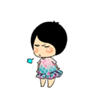 Emotional Girl in Flower Dresses（個別スタンプ：31）