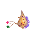 Purple bird ＆ flower hedgehog（個別スタンプ：12）