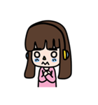 Straight eyebrows（個別スタンプ：34）