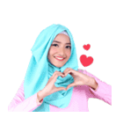 Flower Hijab: Zyana Regyna（個別スタンプ：9）
