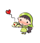 little scarf girl（個別スタンプ：7）