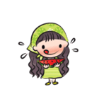 little scarf girl（個別スタンプ：13）