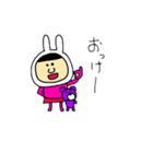 桃色おんなの子（個別スタンプ：6）