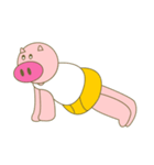 cute pig exercise（個別スタンプ：38）