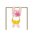 cute pig exercise（個別スタンプ：39）