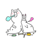 Cute puppy ＆ penguin（個別スタンプ：4）