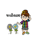 The Little Girl ＆ Sunflower（個別スタンプ：3）