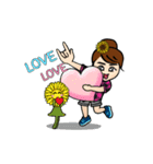 The Little Girl ＆ Sunflower（個別スタンプ：9）