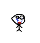 手書き棒人間スタンプ（個別スタンプ：1）