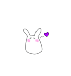 ひっそりとファンをしているうさぎ（個別スタンプ：1）