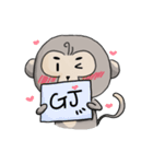 Monkey A-Pu（個別スタンプ：34）
