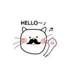 Wおヒゲ猫「ちゃんひげ」（個別スタンプ：5）