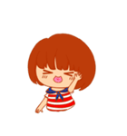 Little girl with a Striped Shirt（個別スタンプ：1）