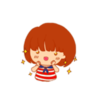 Little girl with a Striped Shirt（個別スタンプ：3）