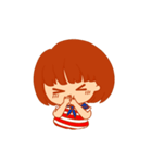 Little girl with a Striped Shirt（個別スタンプ：5）
