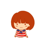 Little girl with a Striped Shirt（個別スタンプ：7）