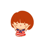 Little girl with a Striped Shirt（個別スタンプ：9）