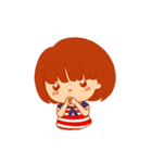 Little girl with a Striped Shirt（個別スタンプ：13）