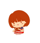 Little girl with a Striped Shirt（個別スタンプ：17）